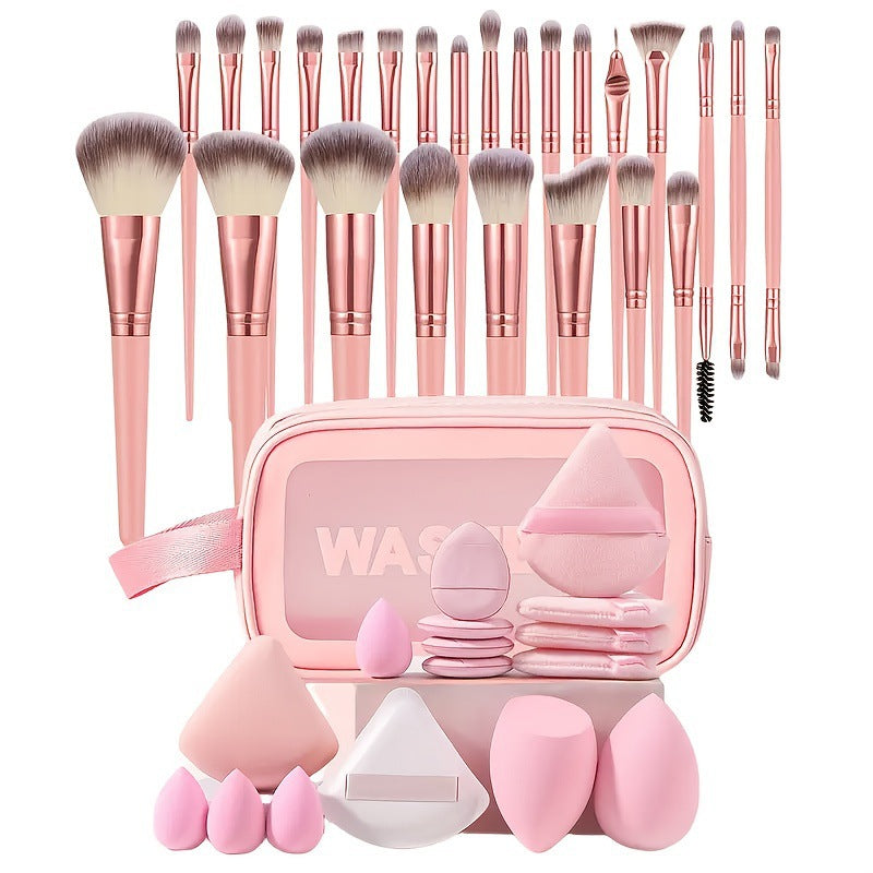 Hydrophilic Non-Latex Beauty Tool Set for Makeup and Skincare 40pcs - Teleplus hydrophilic non-latex beauty tool set