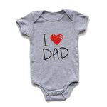 I Love Dad English Letter Jumpsuit Baby Romper - Cute Baby Romper for Dad’s Little Sidekick