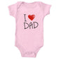 I Love Dad English Letter Jumpsuit Baby Romper - Cute Baby Romper for Dad’s Little Sidekick