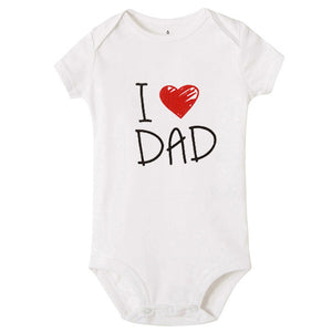 I Love Dad English Letter Jumpsuit Baby Romper - Cute Baby Romper for Dad’s Little Sidekick