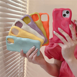 Inclusive 3D Phone Case with Anti-Fall Shockproof Design in Macaron Candy Colors - Teleplus simple macaron candy
