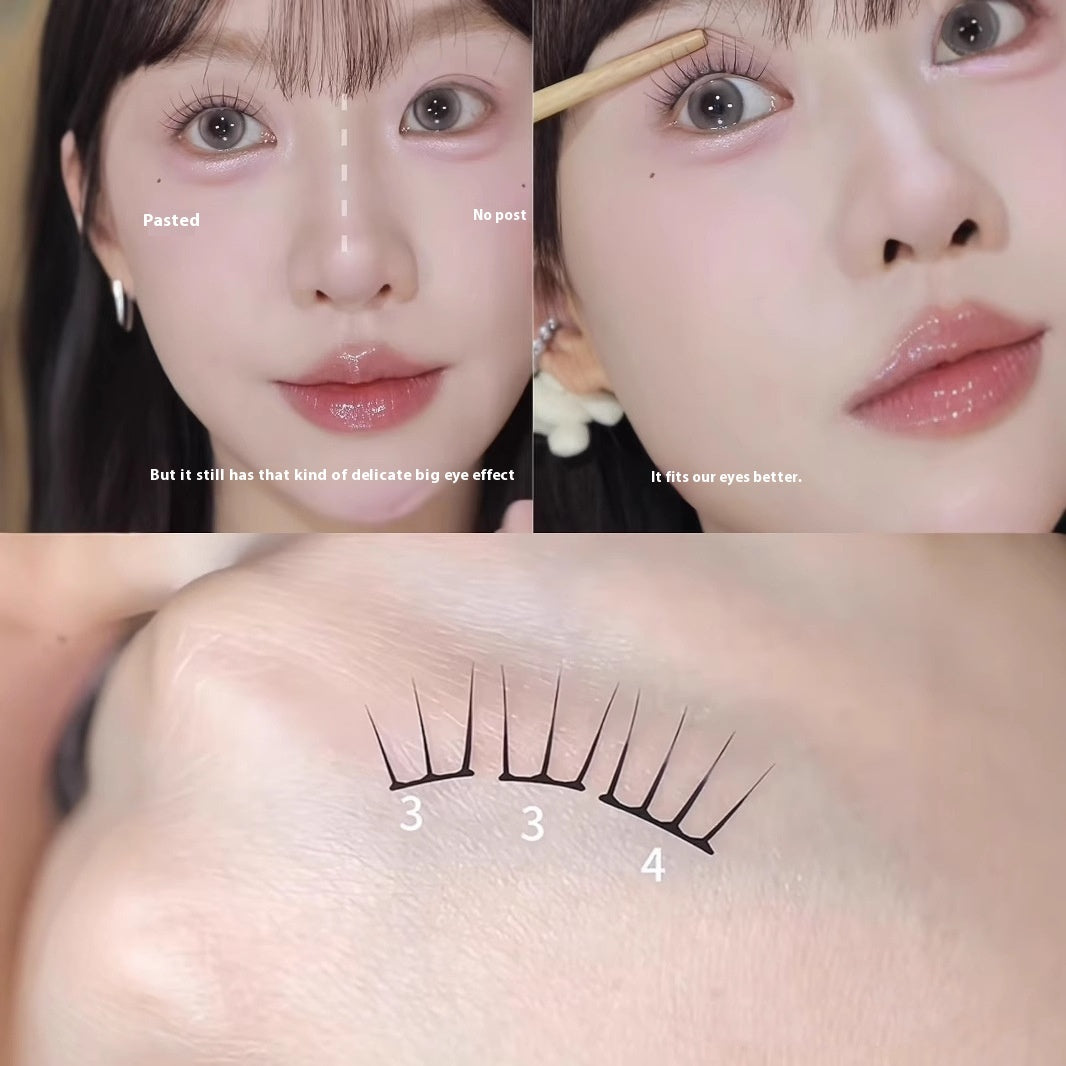 Individual Cluster False Eyelashes Natural Look Artificial Fiber Extensions Set - Teleplus artificial fiber cluster