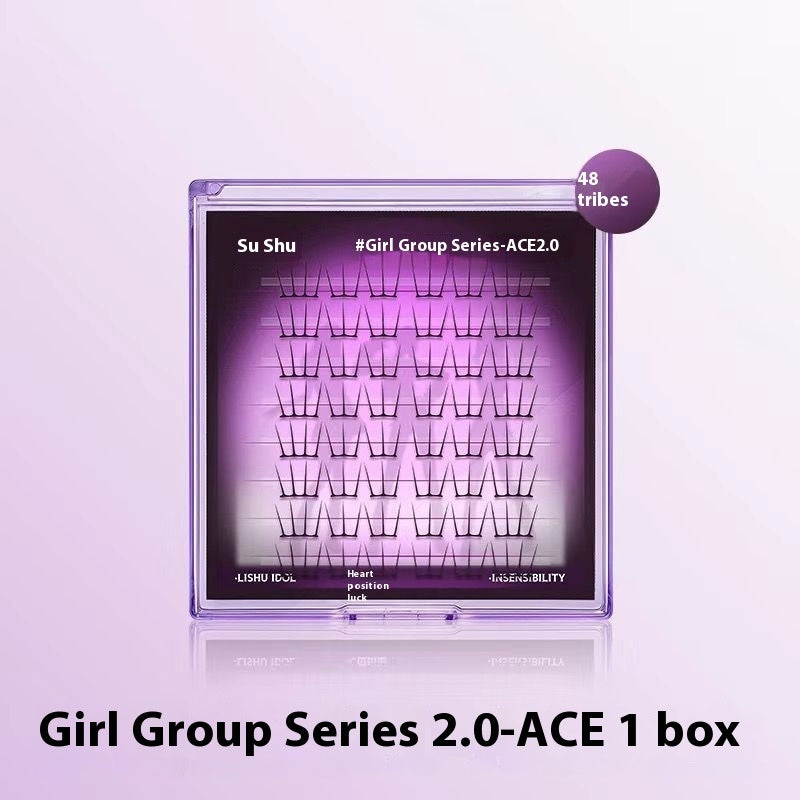 Individual Cluster False Eyelashes Natural Look Artificial Fiber Extensions Set - Teleplus artificial fiber cluster