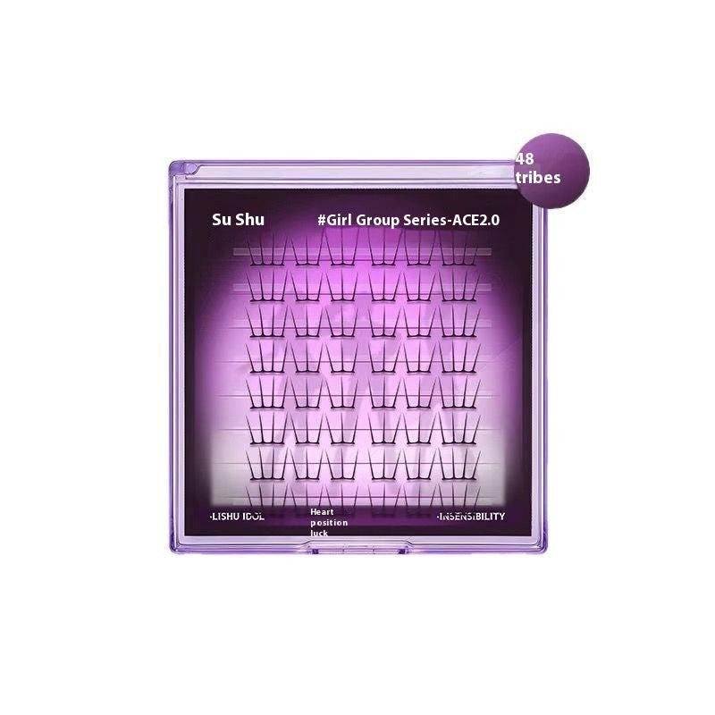 Individual Cluster False Eyelashes Natural Look Artificial Fiber Extensions Set - Teleplus artificial fiber cluster