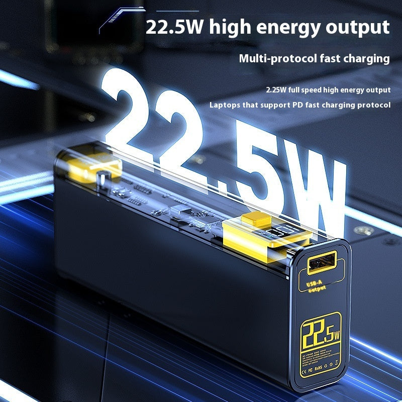 Industrial Style Large Capacity Power Bank with Transparent Mech Design - Teleplus Mechanism transparent mech power