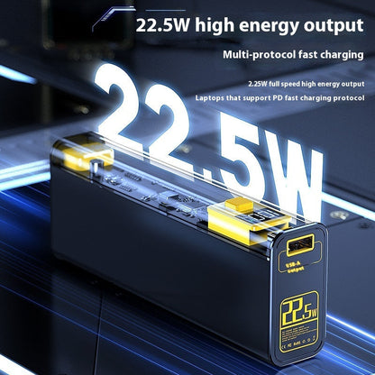 Industrial Style Large Capacity Power Bank with Transparent Mech Design - Teleplus Mechanism transparent mech power