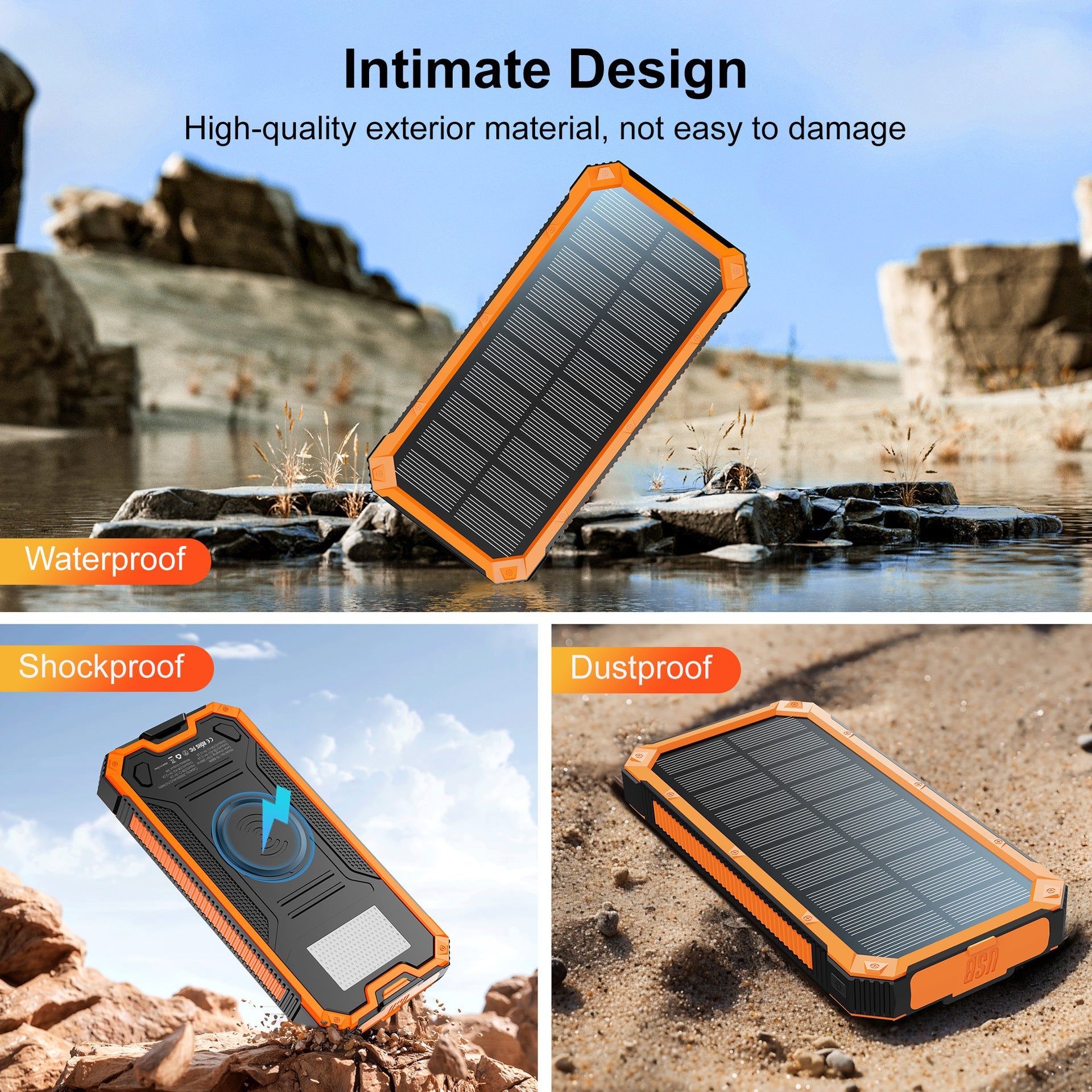 Industrial Style Solar Charging Unit with 5V/9V/12V Power Bank - industrial style solar charging 12v power bank unit