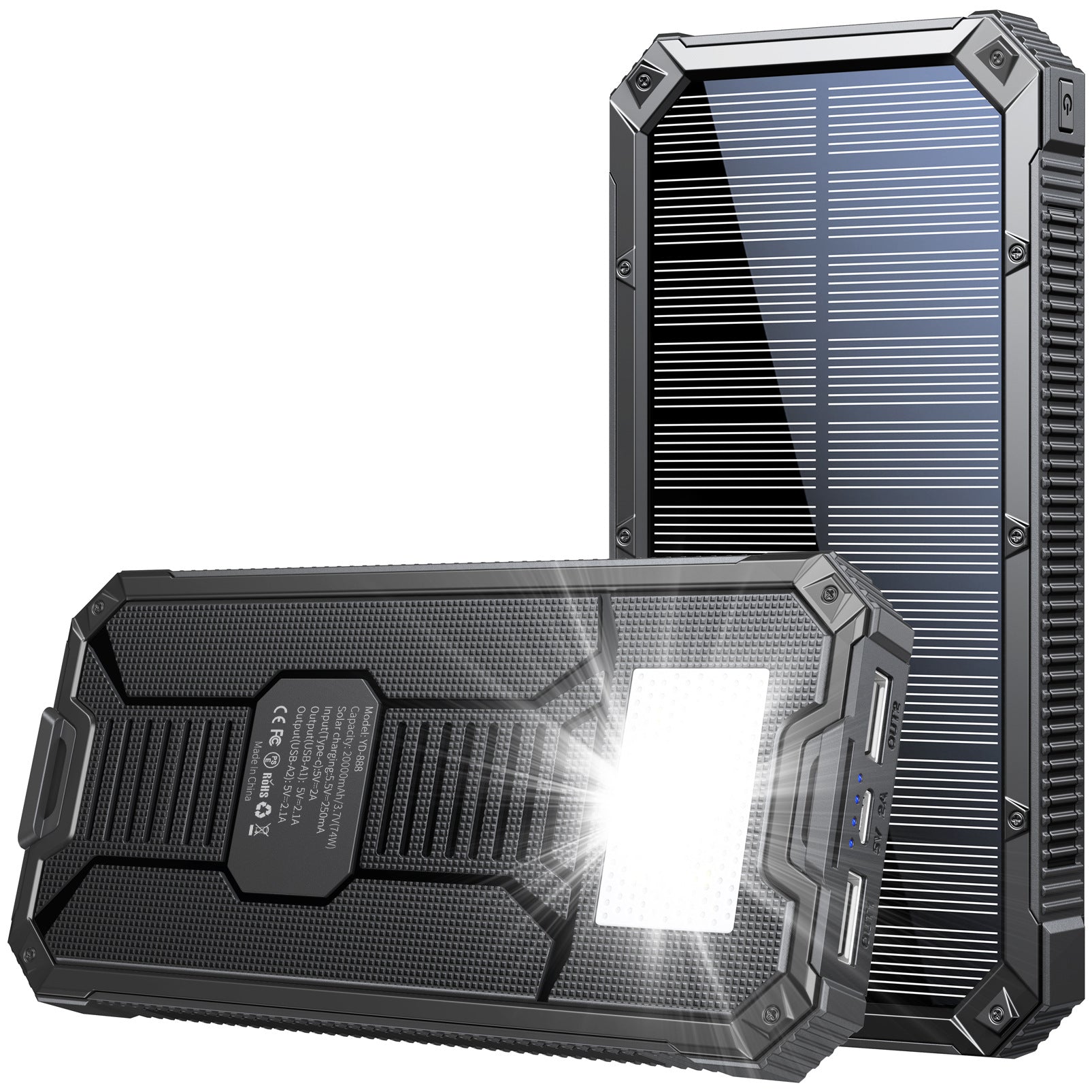 Industrial Style Solar Charging Unit with 5V/9V/12V Power Bank - industrial style solar charging 12v power bank unit