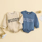 Infant Alphabet Embroidery Round Neck Long-sleeve Jumpsuit - Baby’s Long Sleeve Alphabet Adventure Jumpsuit