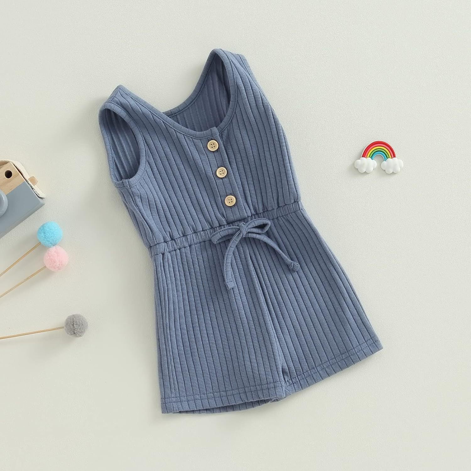 Infant Baby Boy Girl Ribbed Sunken Stripe Jumpsuit Bodysuit - Ribbed Jumpsuit for Tiny Trendsetters in Training