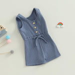 Infant Baby Boy Girl Ribbed Sunken Stripe Jumpsuit Bodysuit - Ribbed Jumpsuit for Tiny Trendsetters in Training