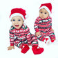 Infant Baby Boys Girls Christmas Santa XMAS Letter Plaid Romper Jumpsuit Outfits baby clothes winter clothe - Santa’s