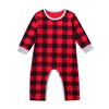 Baby babyjongens meisjes kerstmis kerstletter plaid romper jumpsuit outfits babykleding winterkleding winterkleding - 1