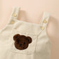 Infant Child Bear Embroidered Slip Top Apron - Cuddle Up with Our Bear Apron for Tiny Tots