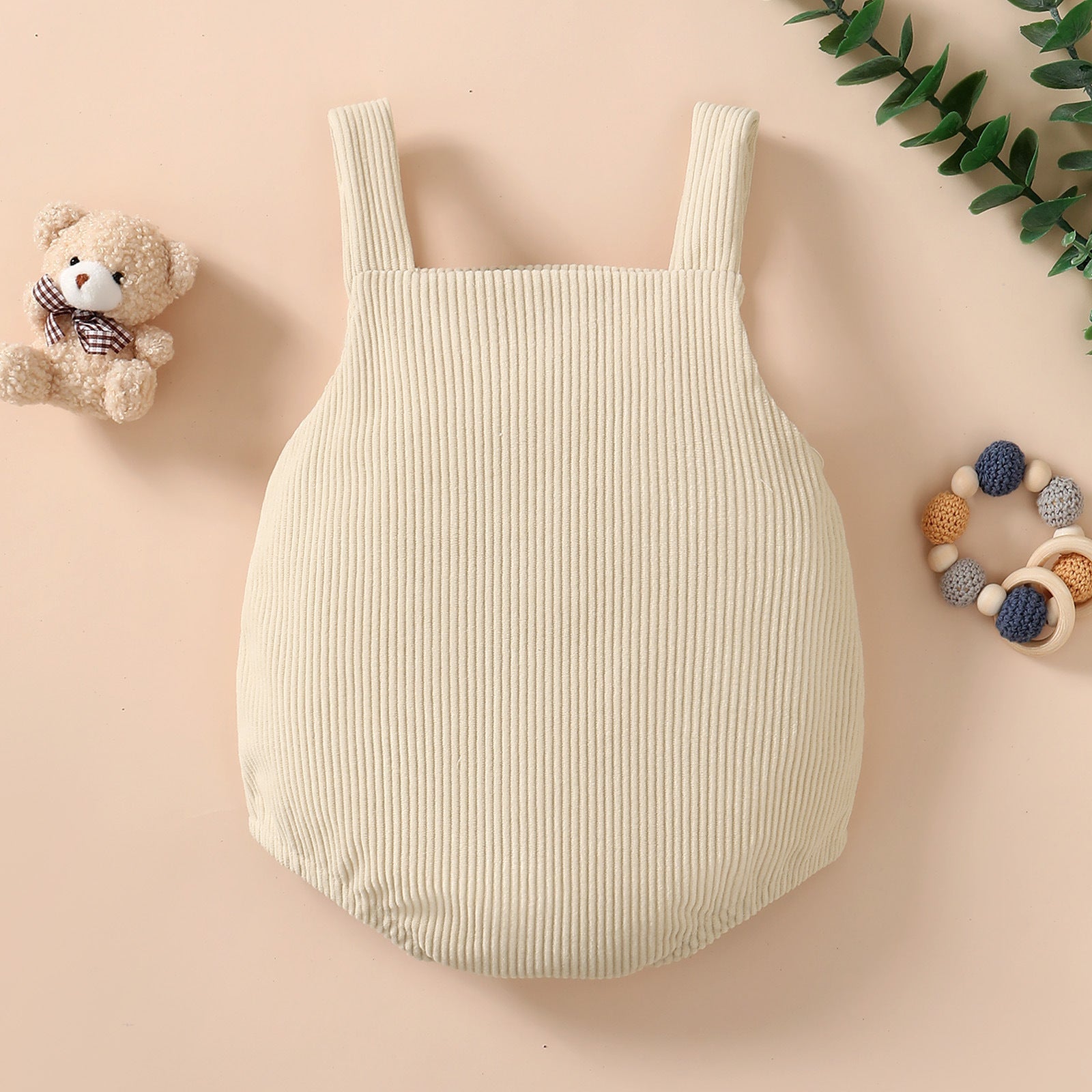 Infant Child Bear Embroidered Slip Top Apron - Cuddle Up with Our Bear Apron for Tiny Tots