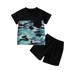 Camouflage Cotton Suit for Children US Sizes 70-110cm CHF Compatible - Camo Cutie Tiny Fashion Ninjas united states chf