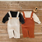 Infant Children’s Knitting Suspender Wide Leg Pants With High Waist - Infant Knitting Suspender Wide Leg Pants in Cotton