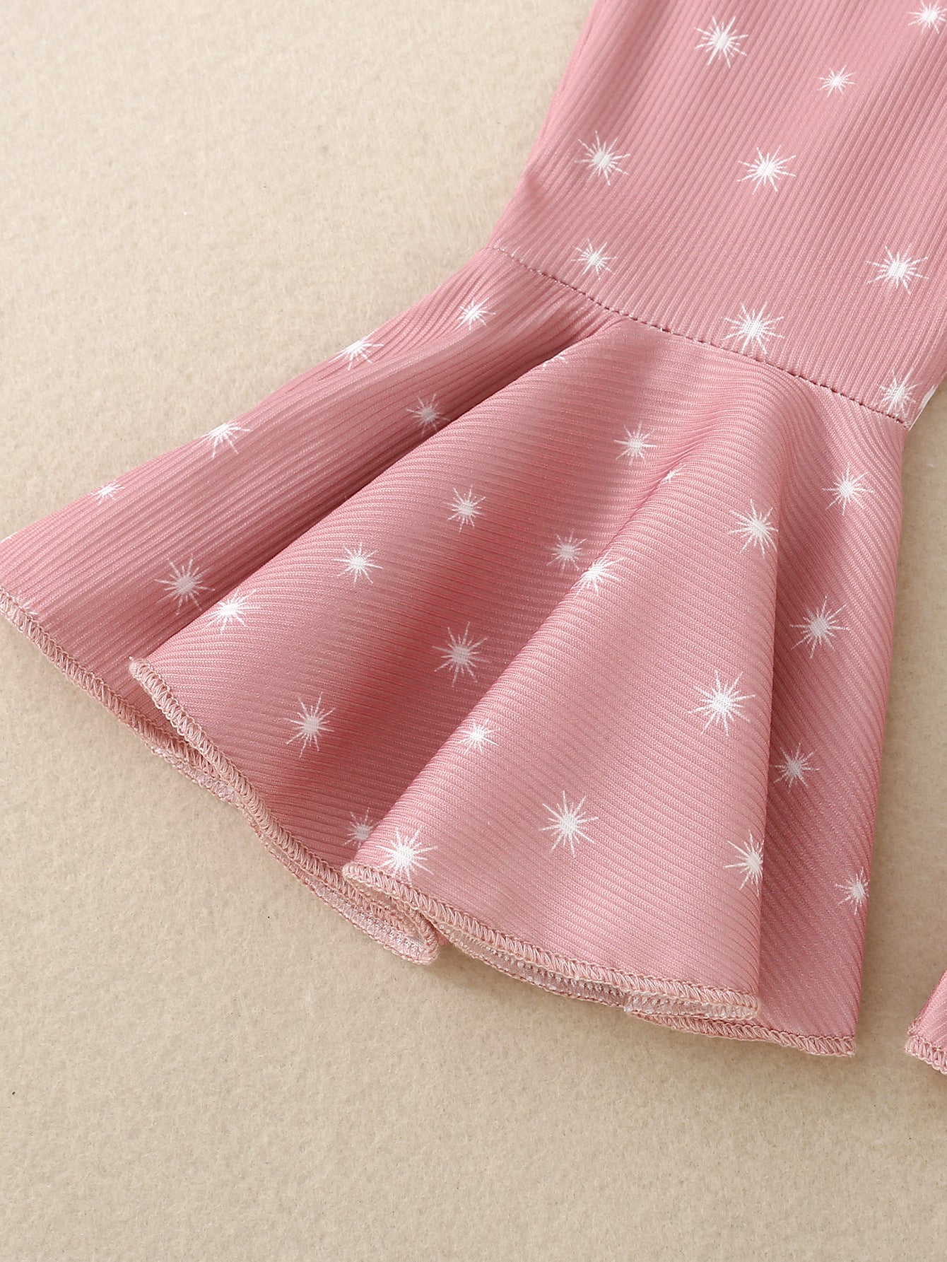 Infant Chilren Waistcoat Bell-bottom Pants Suit - Tiny Fashionista in a Pink Waistcoat and Bells