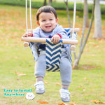 Infant Hanging Chair Child Baby Home Seat Folding Canvas Swing - Swing Your Baby in Style with Our Sturdy Beech Seat