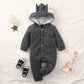 Infant Hooded Romper Outer Wear - Hooded Romper for Tiny Humans Who Love Fashion