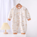 Infant Spring And Autumn Long Sleeve Jumpsuit - Long Sleeve Fun in Striped Bear Jumpsuits Galore