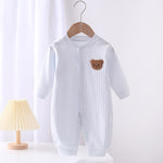 Infant Spring And Autumn Long Sleeve Jumpsuit - Long Sleeve Fun in Striped Bear Jumpsuits Galore