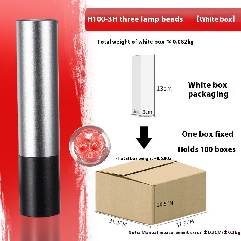 Infrared Flashlight with 3-Core Red Light for Physiotherapy Therapy - red light physiotherapy lamp infrared flashlight