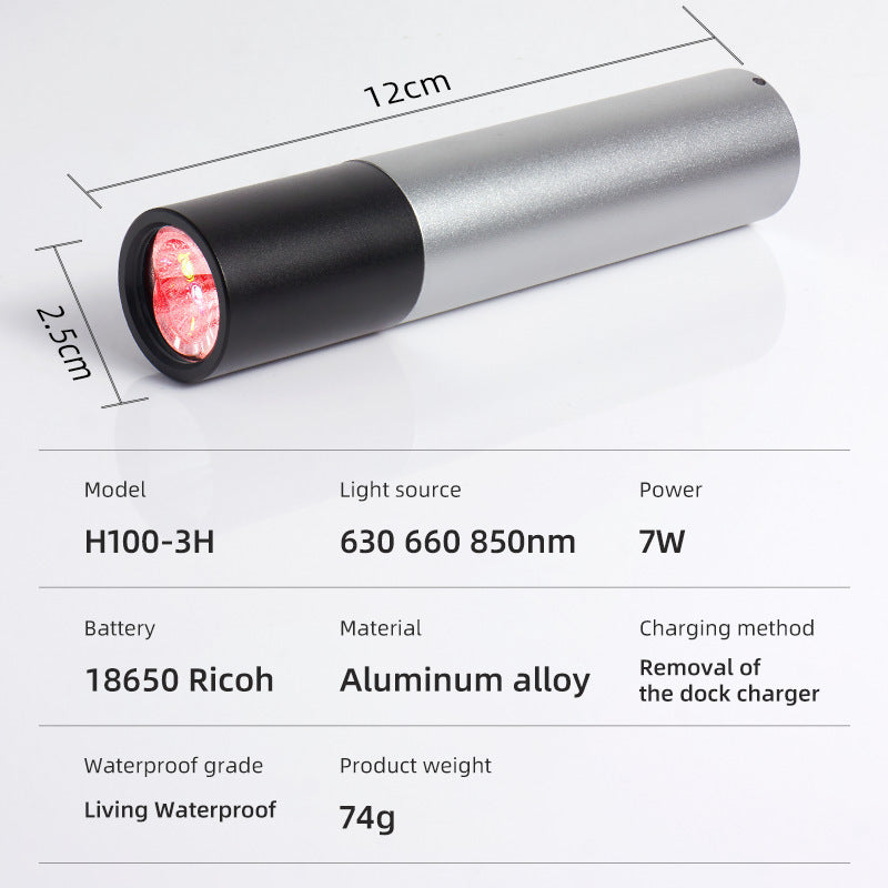 Infrared Flashlight with 3-Core Red Light for Physiotherapy Therapy - red light physiotherapy lamp infrared flashlight