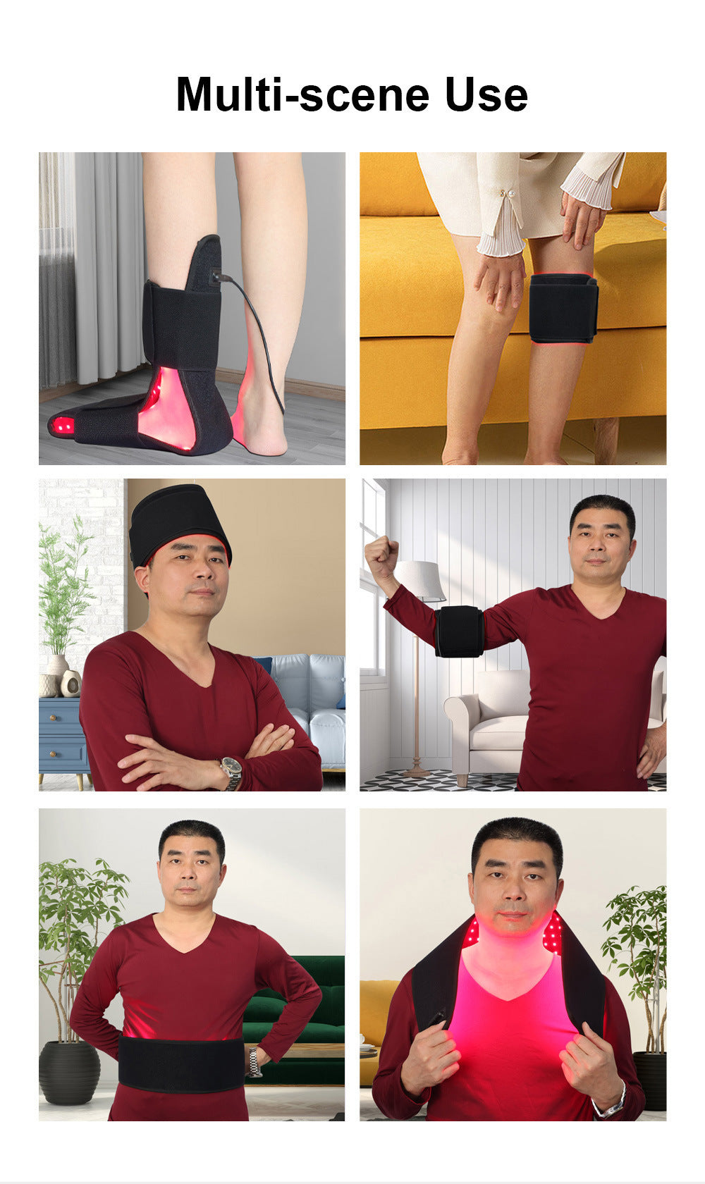 Infrared Knee Pad Light Belt Physiotherapy TLB200 for Pain Relief - Teleplus red light belt physiotherapy infrared knee