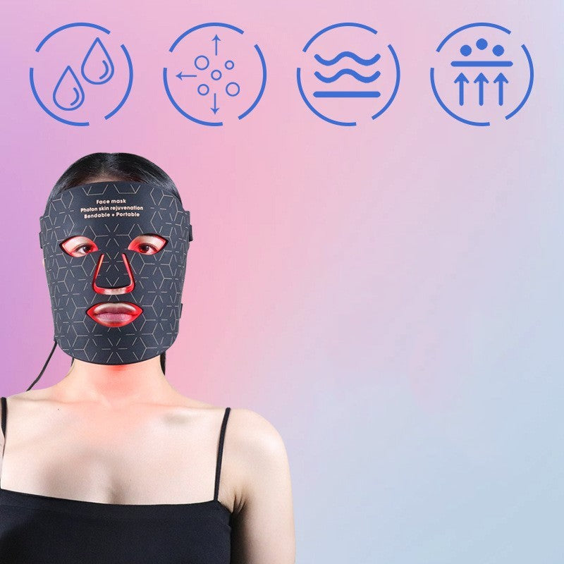 Infrared LED Silicone Mask Instrument for Photon Rejuvenation Large Treatment - Glow Up with the Magic led silicone