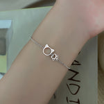 Inlaid Zircon Cute Hollow Cat Bracelet - Inlaid Zircon Cute Hollow Cat Bracelet for Women