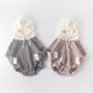 Ins Autumn Baby Striped Baby Clothes Hooded One-piece Hatching Climbing Suit Thickened - Hatch Your Style in Cotton