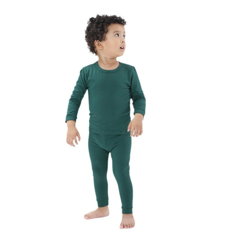 Ins Clothes For Babies Bamboo Fiber Boys Home Wear Suit - Bamboo Fiber Baby Wear for Mini Fashionistas