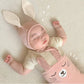 Color Matching Rabbit Romper for Babies in Pink and Apricot US CHF - Bunny Baby’s Adventure united states chf color