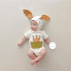Unisex Cotton Triangle Jumpsuit for Children in the United States - Cute Pocket Rabbit Tiny Trendsetters united states