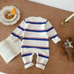 INS Korean Striped Baby Spring Knitted Jumpsuit Romper - Korean Striped Baby Romper for Mini Fashionistas