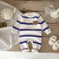 INS Korean Striped Baby Spring Knitted Jumpsuit Romper - Korean Striped Baby Romper for Mini Fashionistas