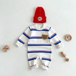 INS Korean Striped Baby Spring Knitted Jumpsuit Romper - Korean Striped Baby Romper for Mini Fashionistas