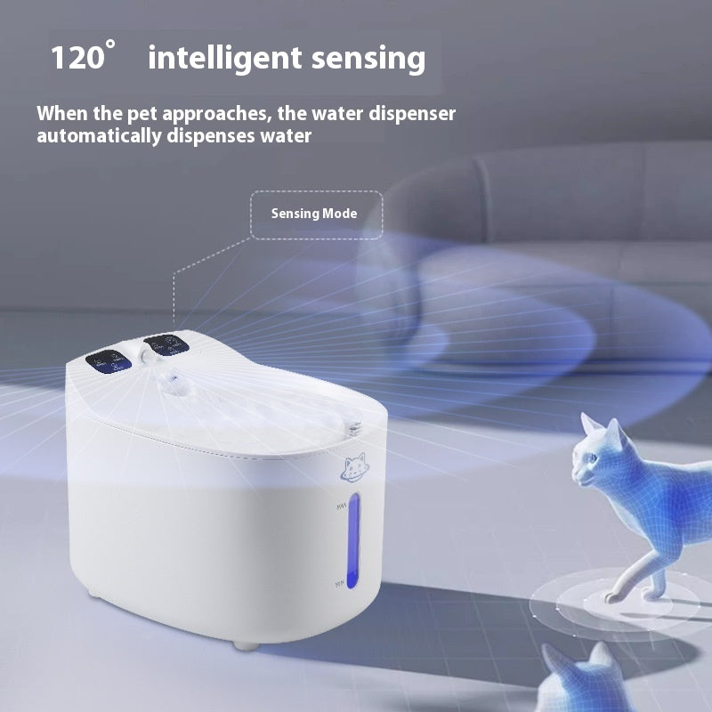 Intelligent Sensor Pet Water Dispenser with Filters for Cats and Dogs - pet water dispenser drinking bowl machine
