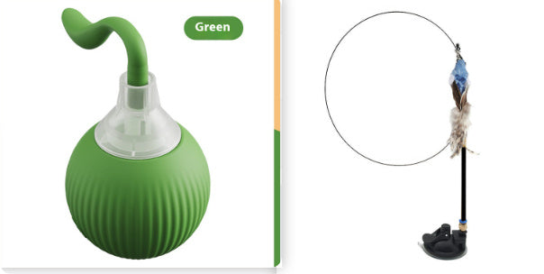 Interactive Cat Teasing Ball Toy for High Energy Cats Carpet Friendly - Teleplus cat teasing ball funny