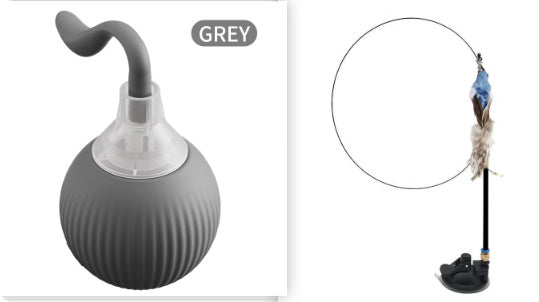 Interactive Cat Teasing Ball Toy for High Energy Cats Carpet Friendly - Teleplus cat teasing ball funny