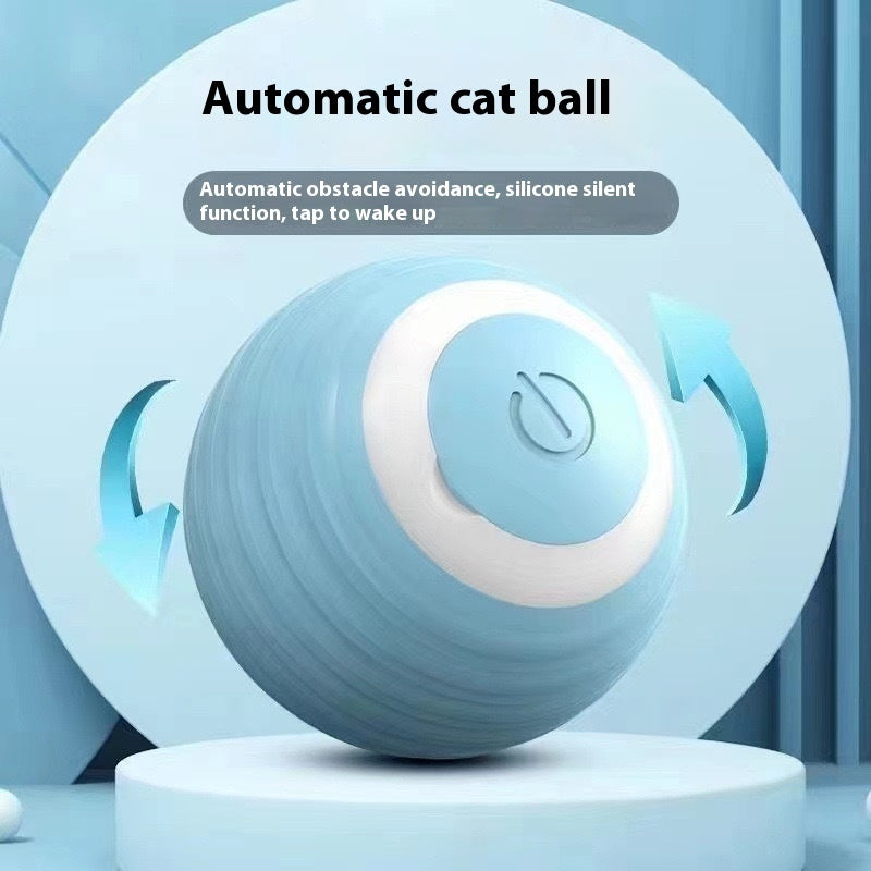 Interactive Cat Toy Ball USB Rechargeable Automatic Rolling Pet Enrichment