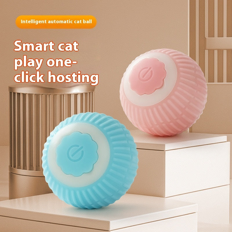 Interactive Cat Toy Ball USB Rechargeable Automatic Rolling Pet Enrichment