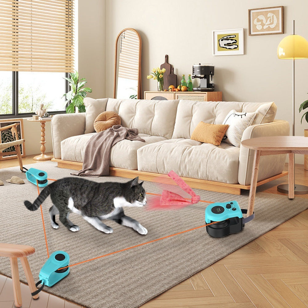 Interactive Cat Toy USB Rechargeable Automatic Running with LCD Display