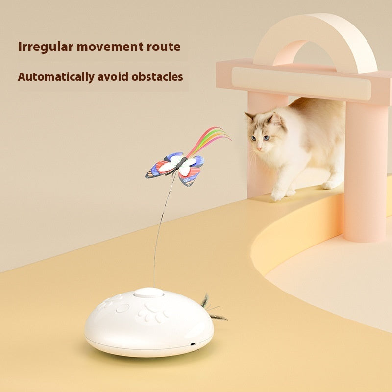 Interactive Feather Cat Toy for Indoor Cats Chase and Play Exercise - Teleplus cat toy