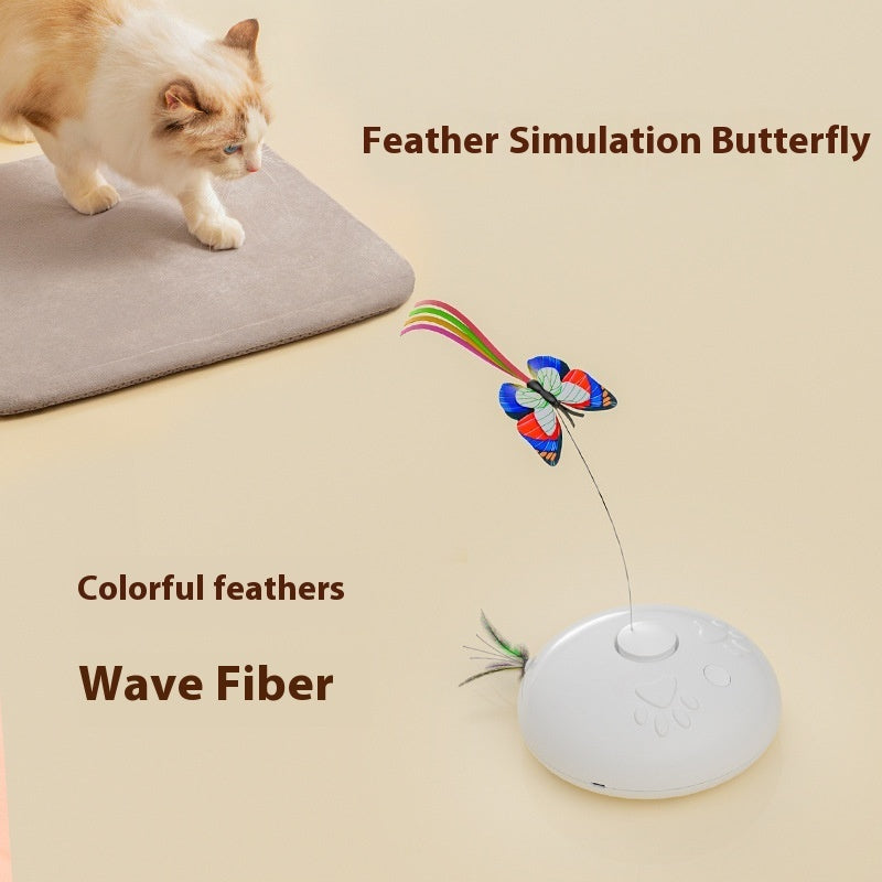 Interactive Feather Cat Toy for Indoor Cats Chase and Play Exercise - Teleplus cat toy