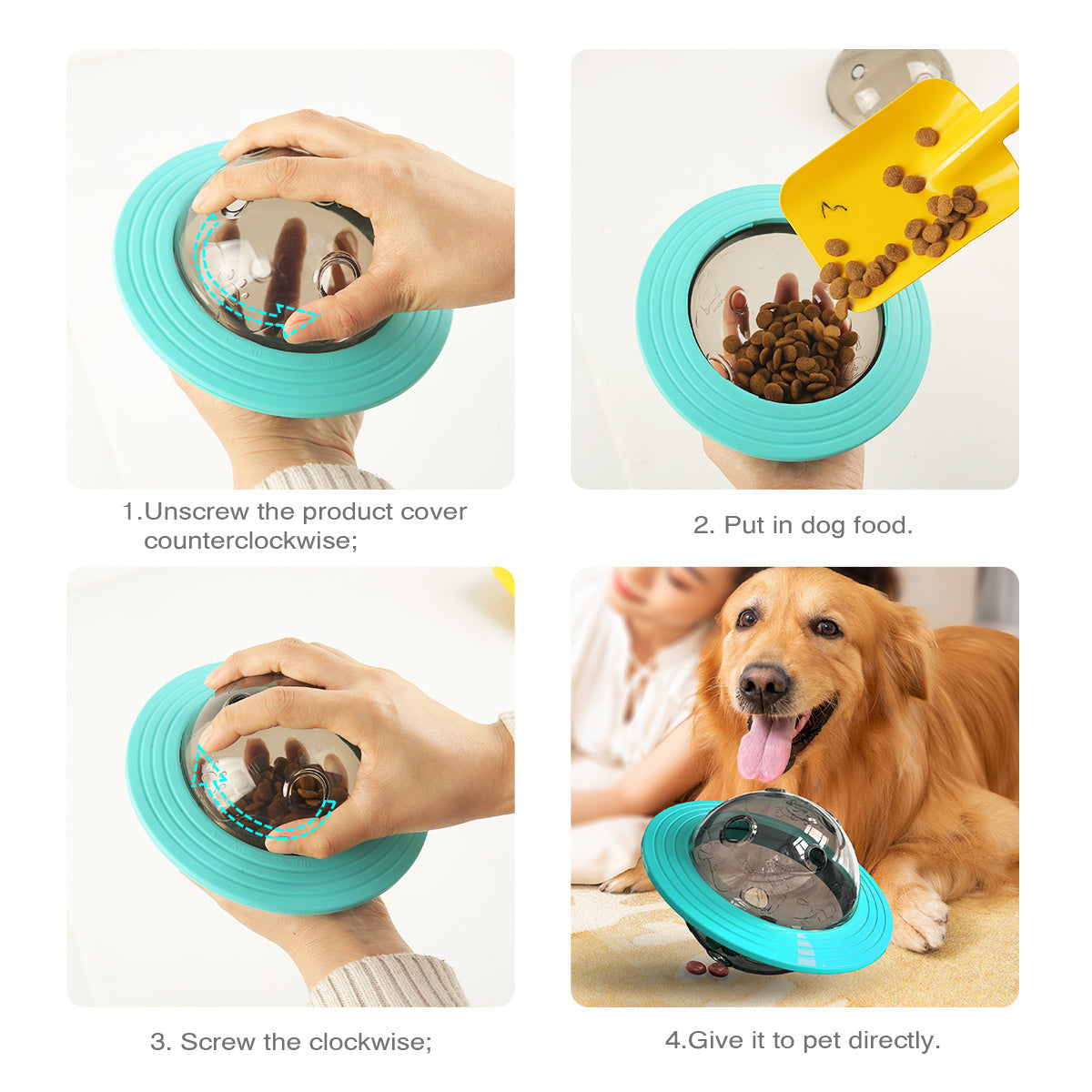 Interactive Food Dispensing Training Toy for Large Dogs Chew and Play - Teleplus training toy food dispensing large dogs