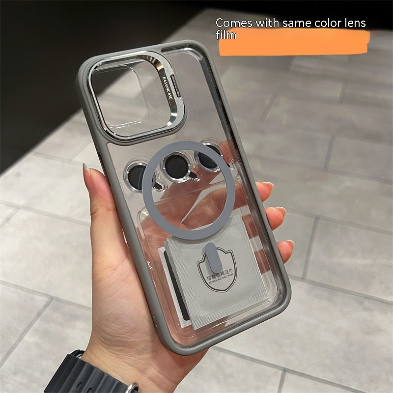 Invisible Bracket Phone Case with Magnetic Suction and Fall Prevention - Teleplus lens invisible bracket phone case