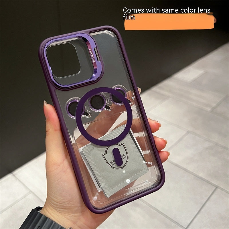 Invisible Bracket Phone Case with Magnetic Suction and Fall Prevention - Teleplus lens invisible bracket phone case