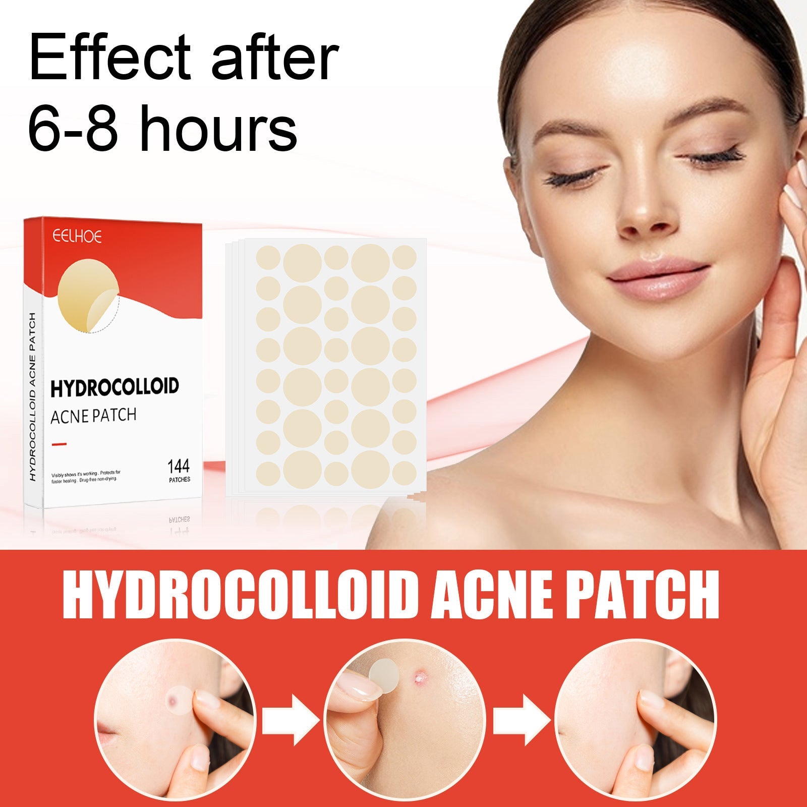 Hydrogel Acne Patch with Invisible Breathable Repair 144pcs - Magic invisible breathable repair hydrogel acne patch